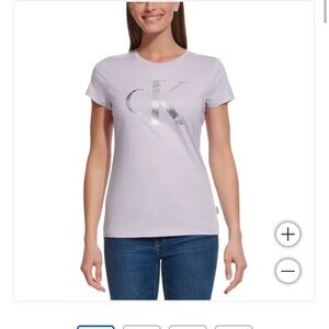 Calvin Klein Women's Silver Logo T-Shirt